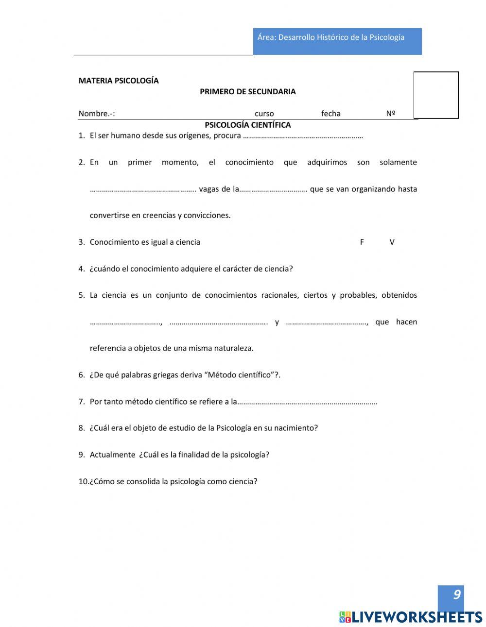 psicologia cientifica