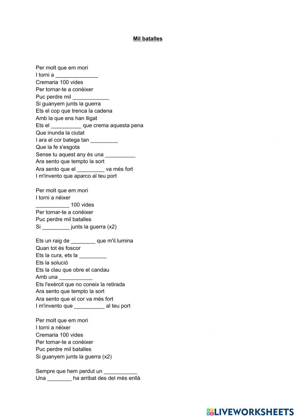 Mil batalles - Buhos