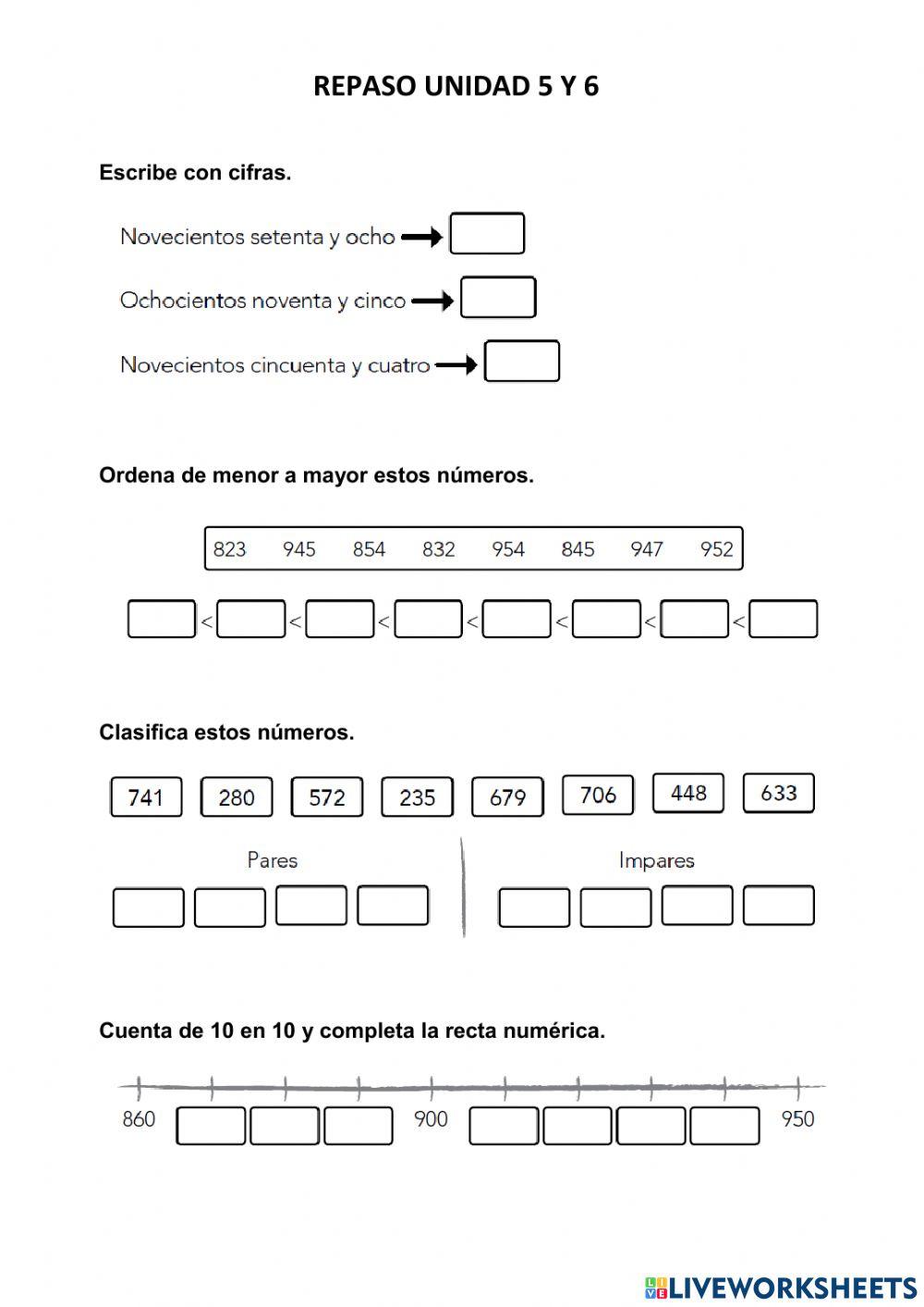 Repaso Unidades 7 y 8