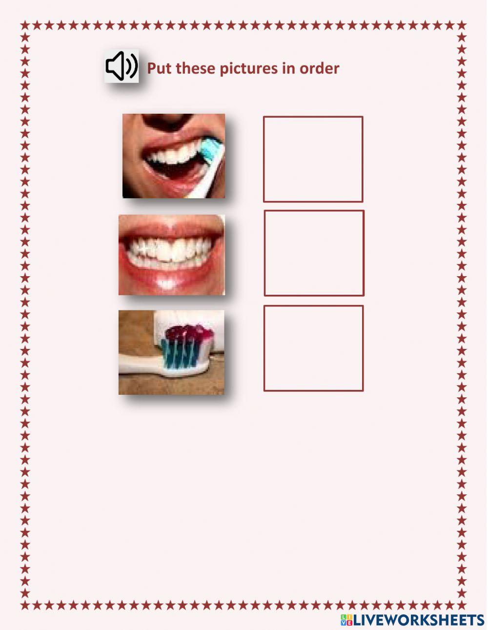 Sequencing - smile - brushing teeth