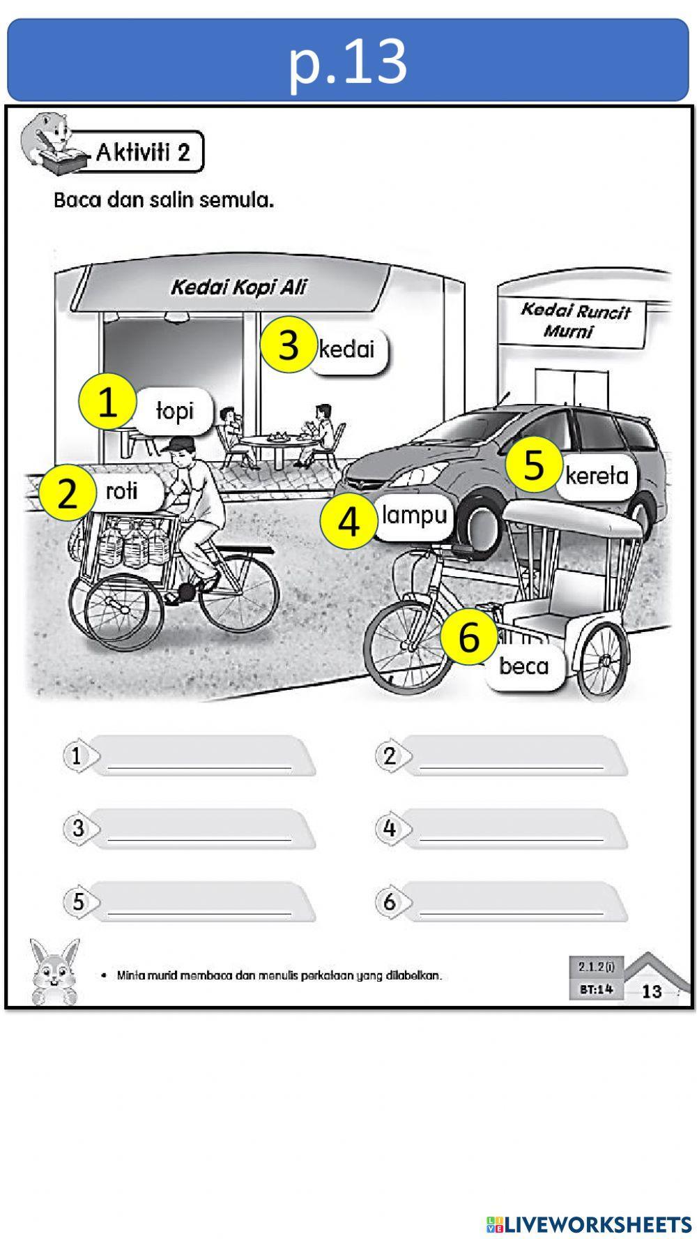 Tema 1 - unit 3 - balik ke kampung - live worksheet ( 1 )