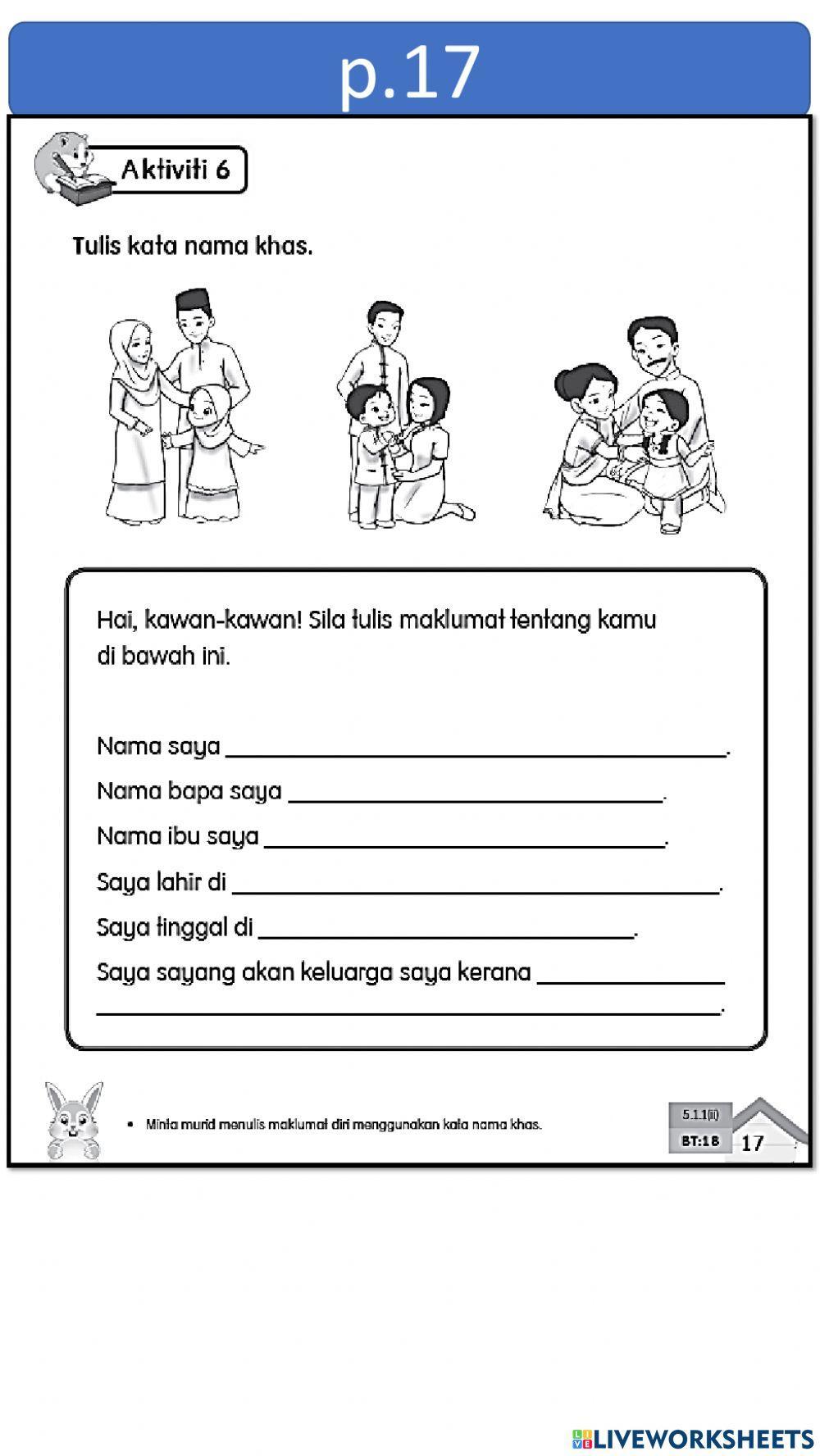 Tema 1 - unit 3 - balik ke kampung - live worksheet ( 1 )