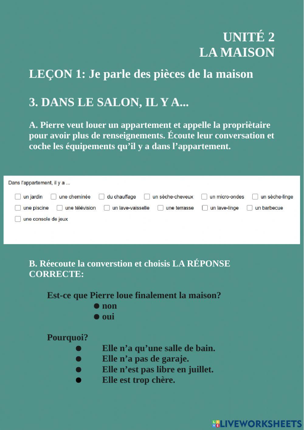 Dans le salon Dans le salon