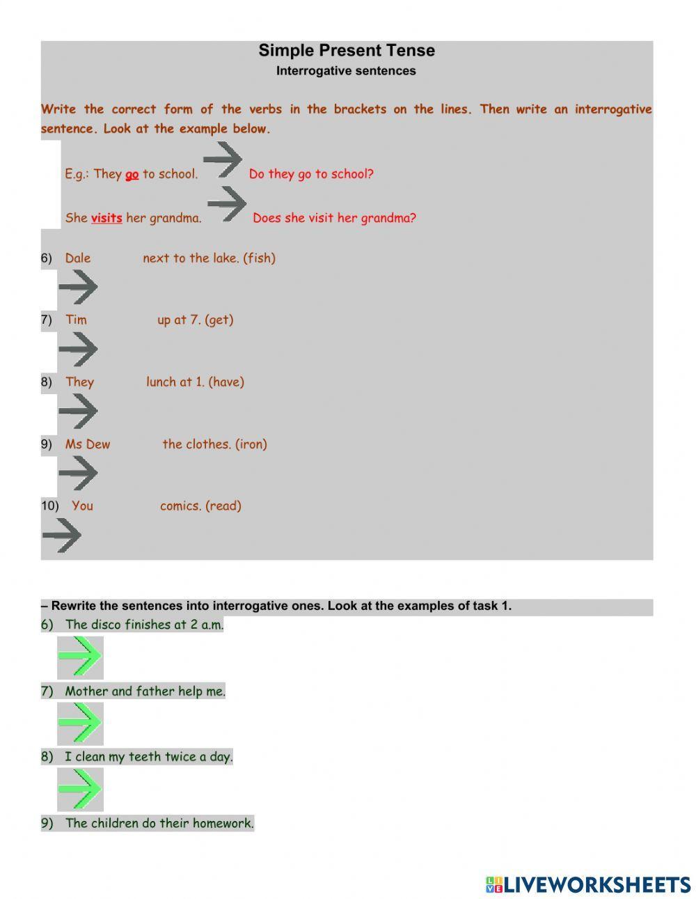 Simple Present Tense - Interrogative