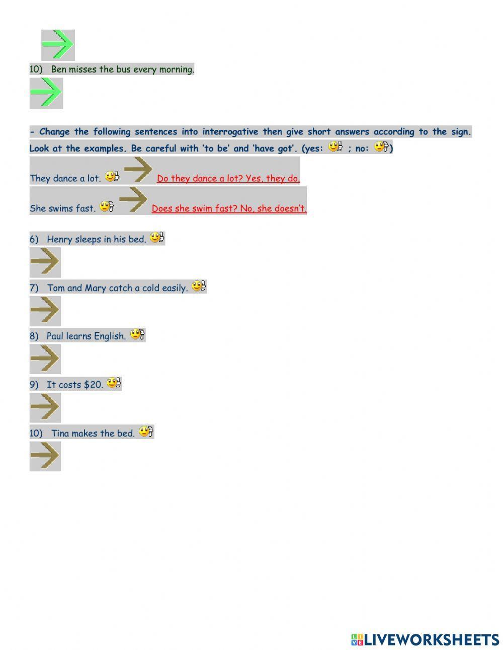 Simple Present Tense - Interrogative