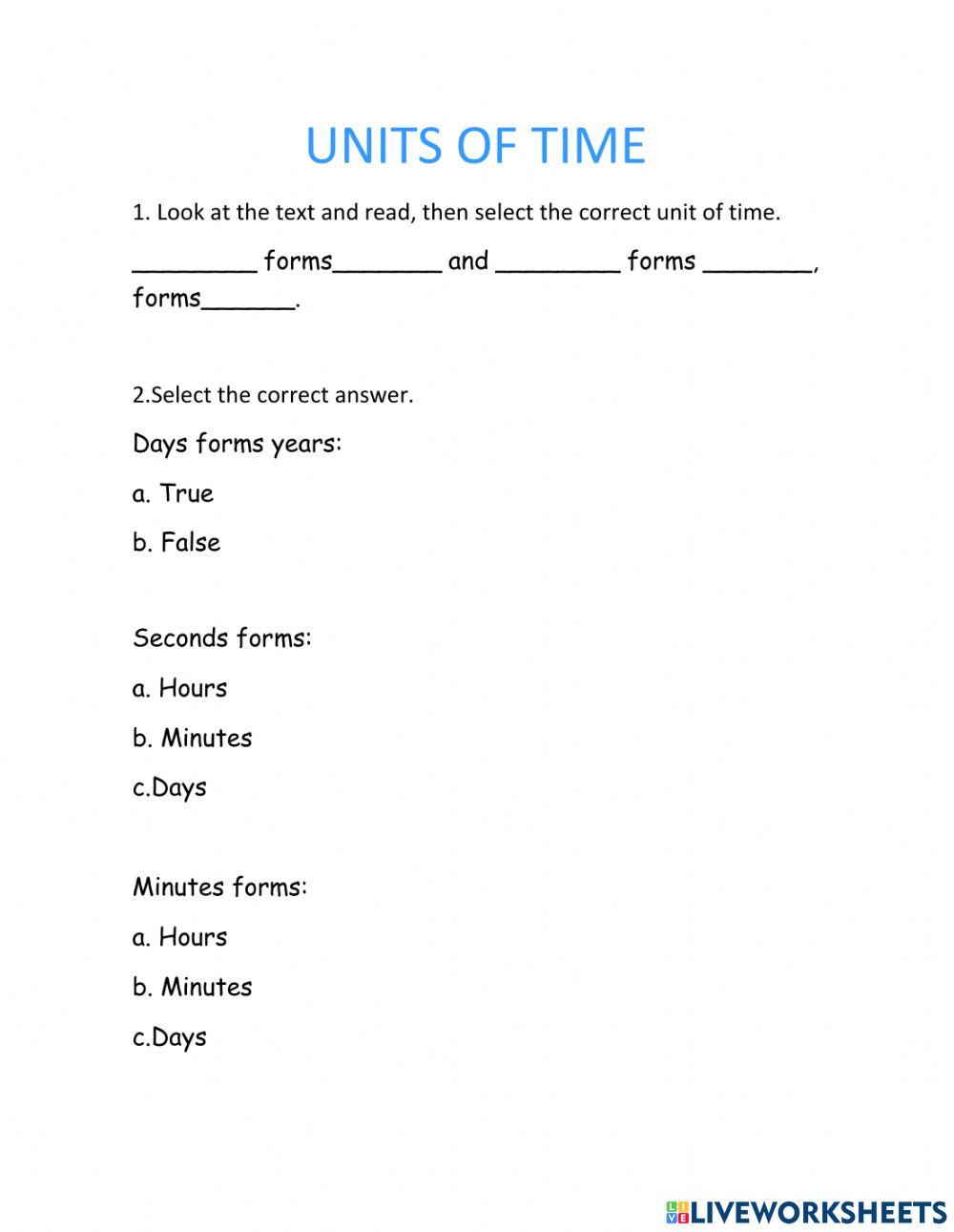 Units of time