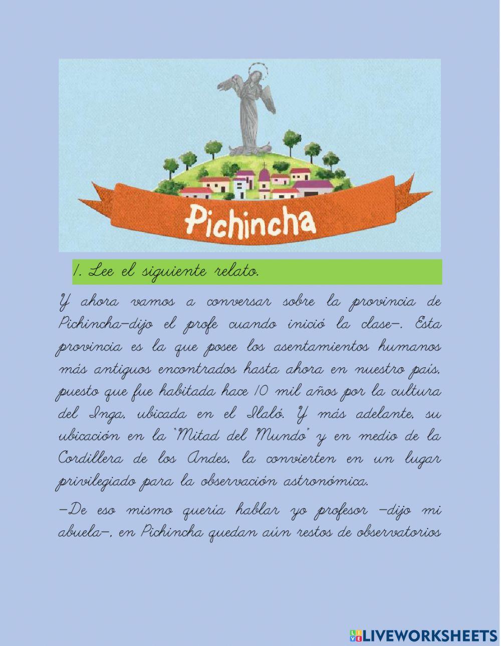 Conociendo sobre nuestra cultura Pichincha
