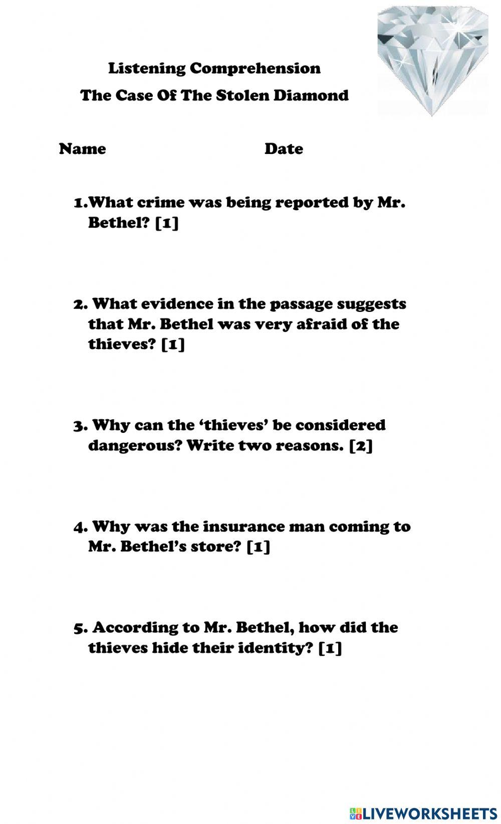 The Case of the Stolen Diamonds