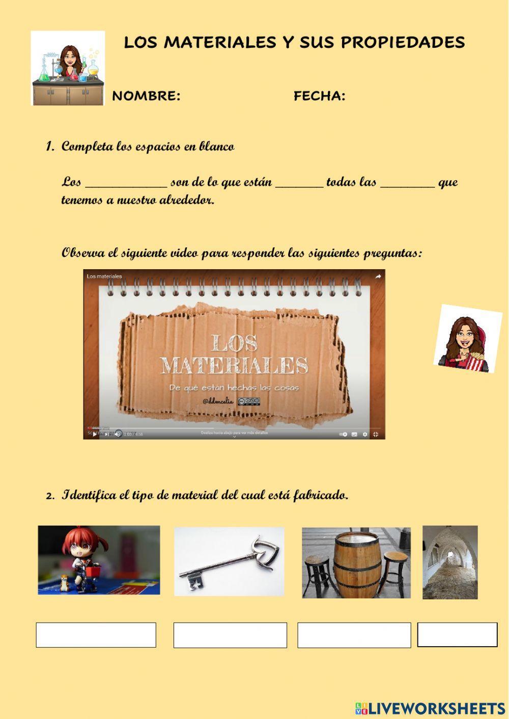 Los materiales y sus propiedades