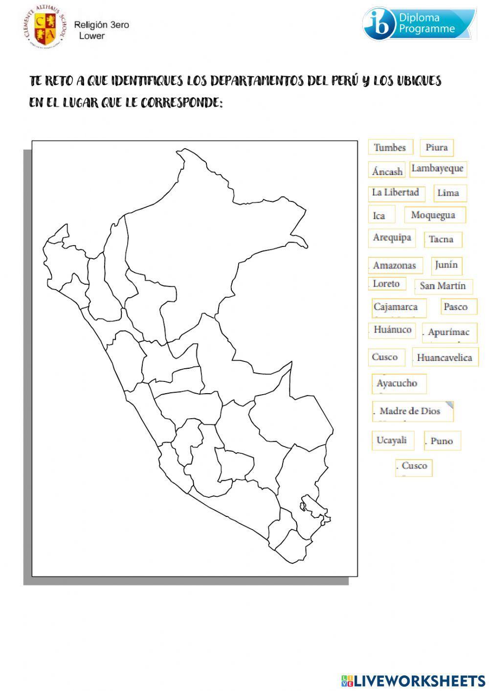 Los departamentos del Perú