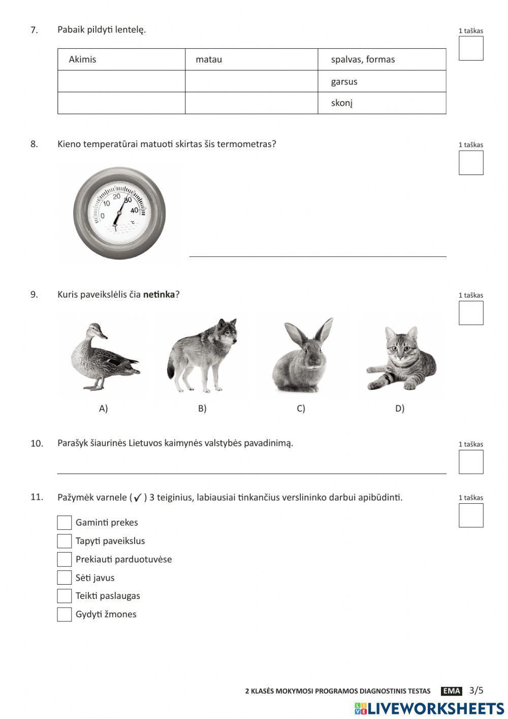 Diagnostinis pasaulio pažinimo testas