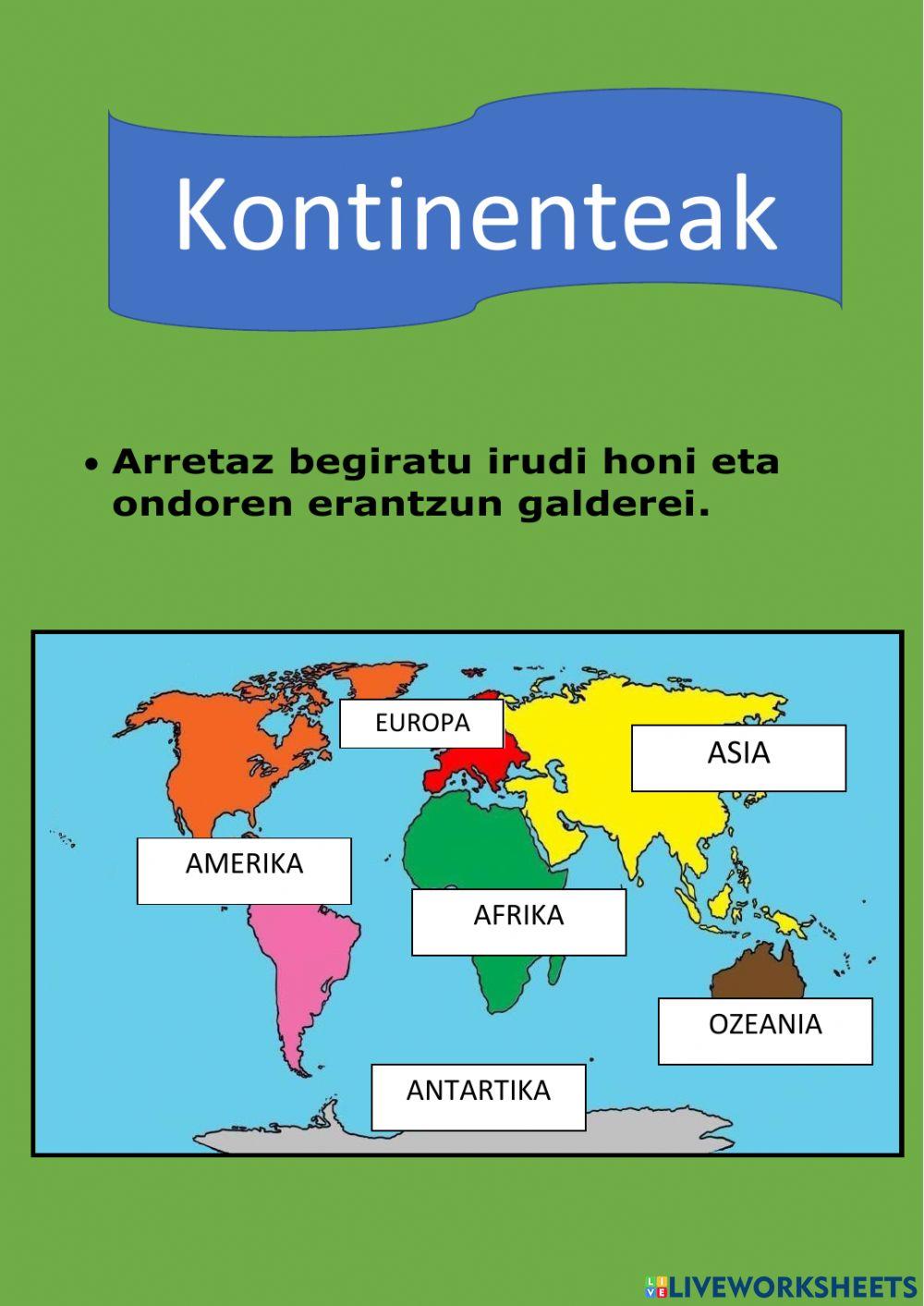 Kontinenteak