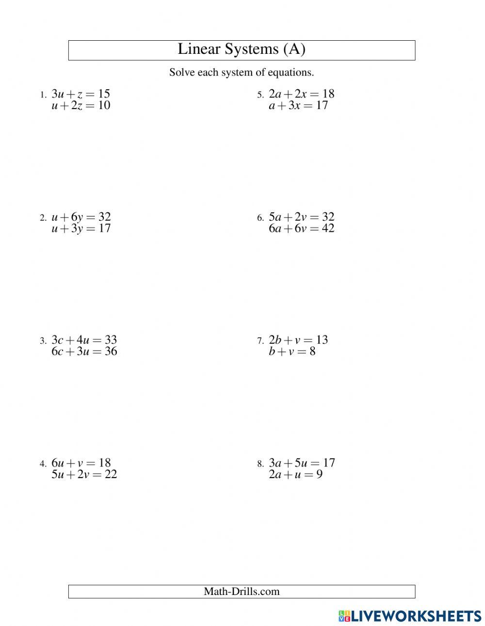 Solving simultaneous equations using substitution