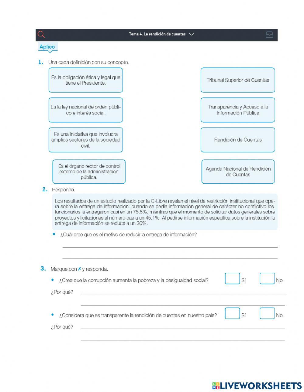 Libertades del Estado y Rendición de cuentas