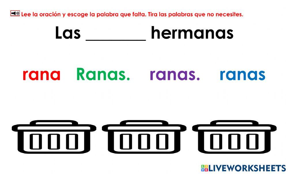 Las ranas hermanas: Examen 1