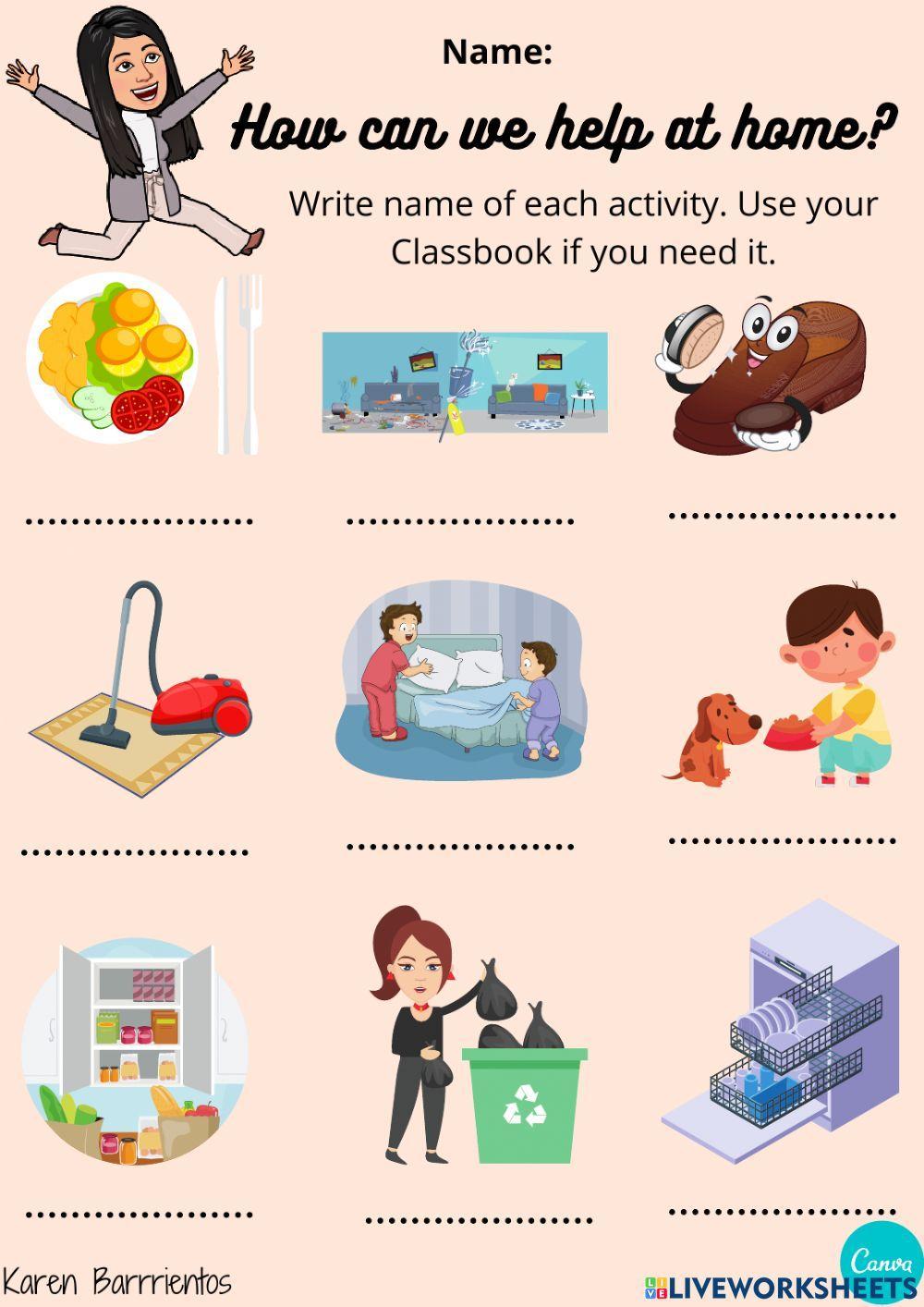 Chores to do at home