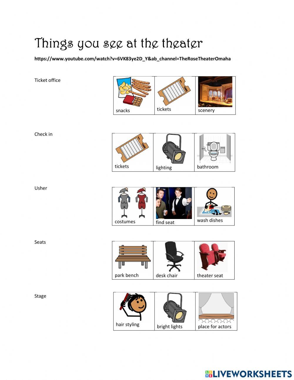 Things you see at the theater