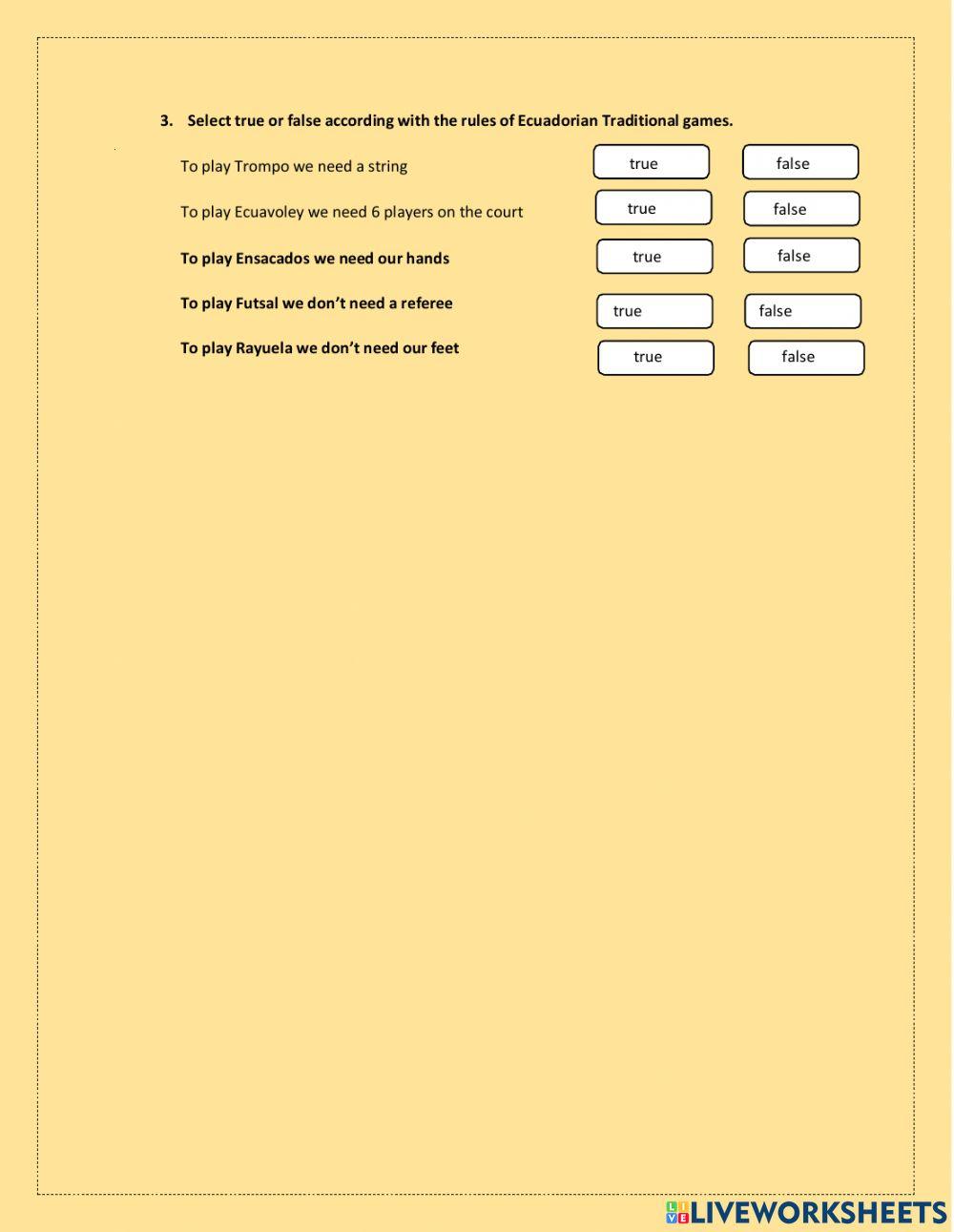 Traditional ecuadorian games