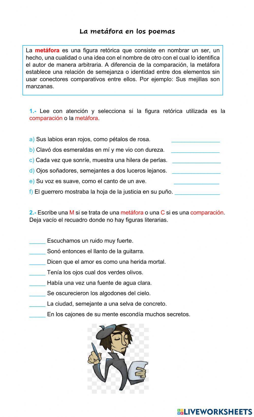 La metáfora en lospoemas