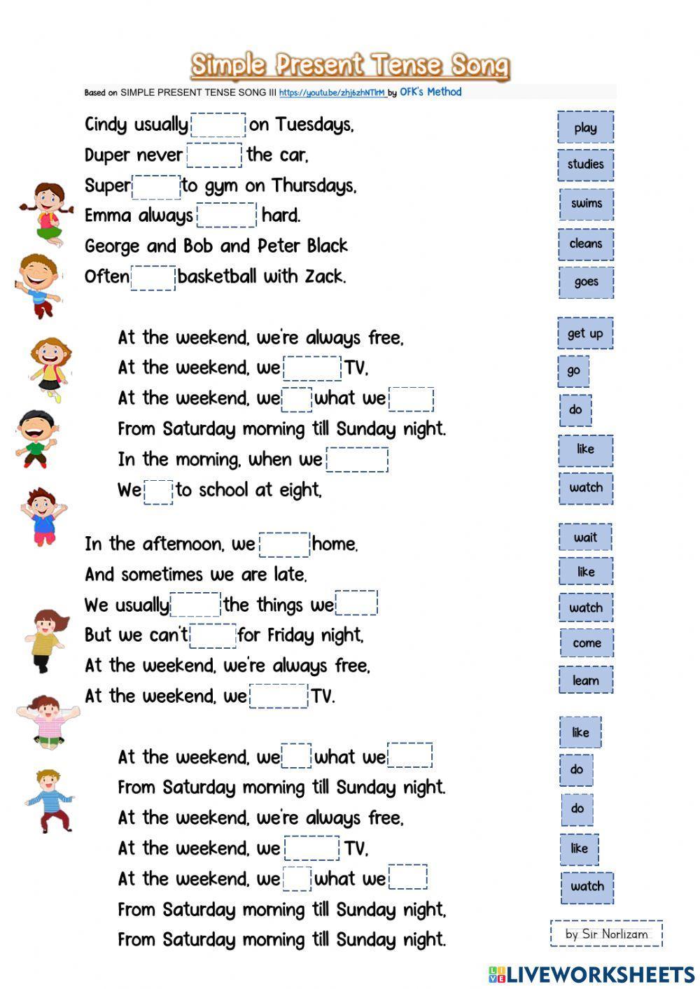 Year 2: Simple Present Tense Song