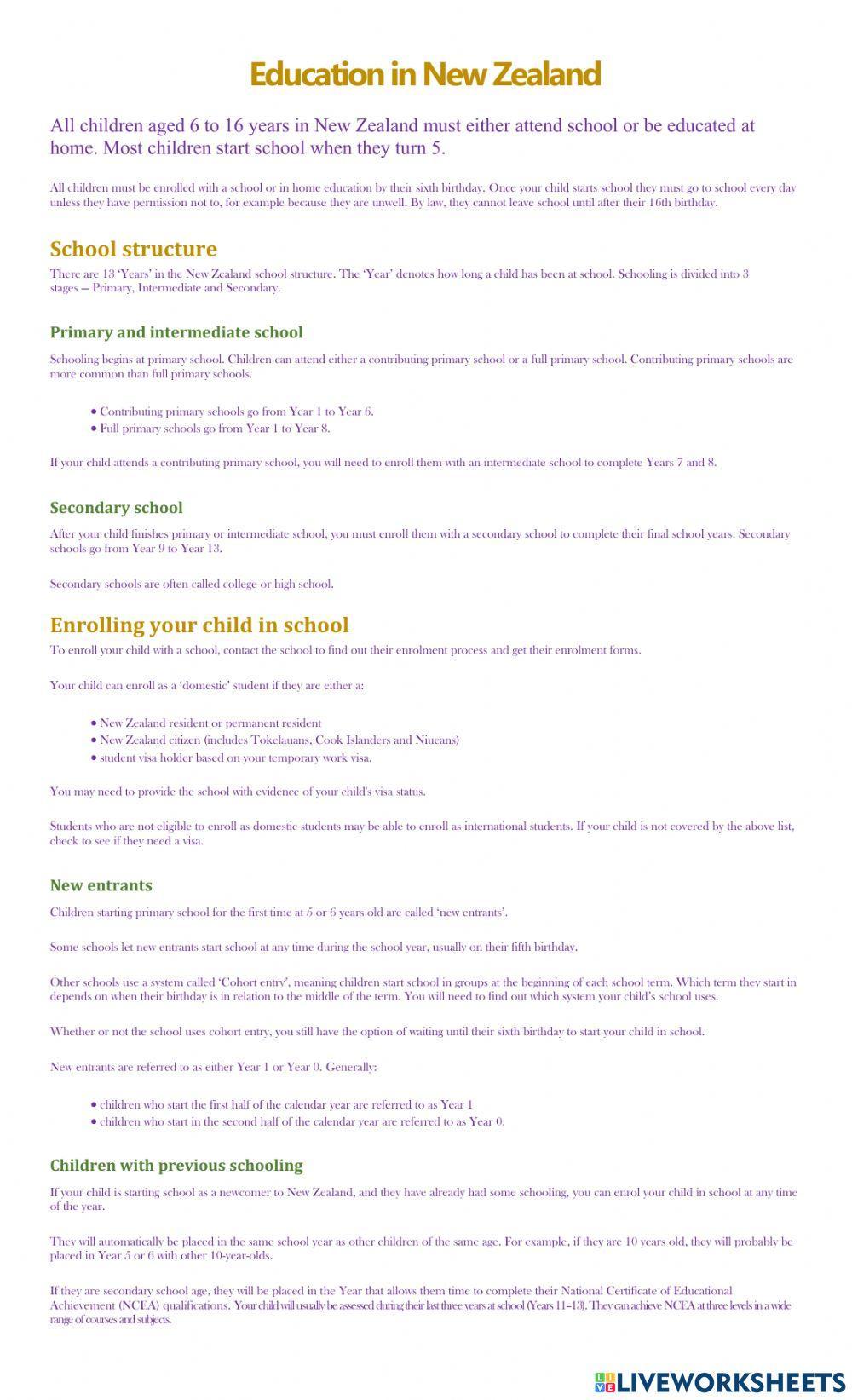 Education in New Zealand