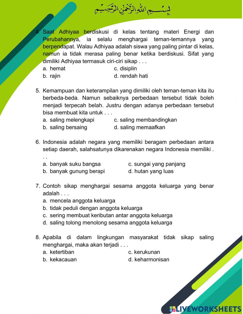 LKS Tematik Tema 6 - Muatan PPKn