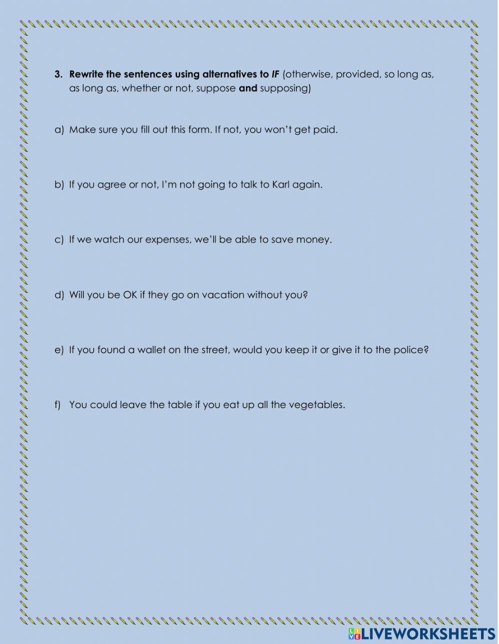 Alternatives to IF Alternatives to IF