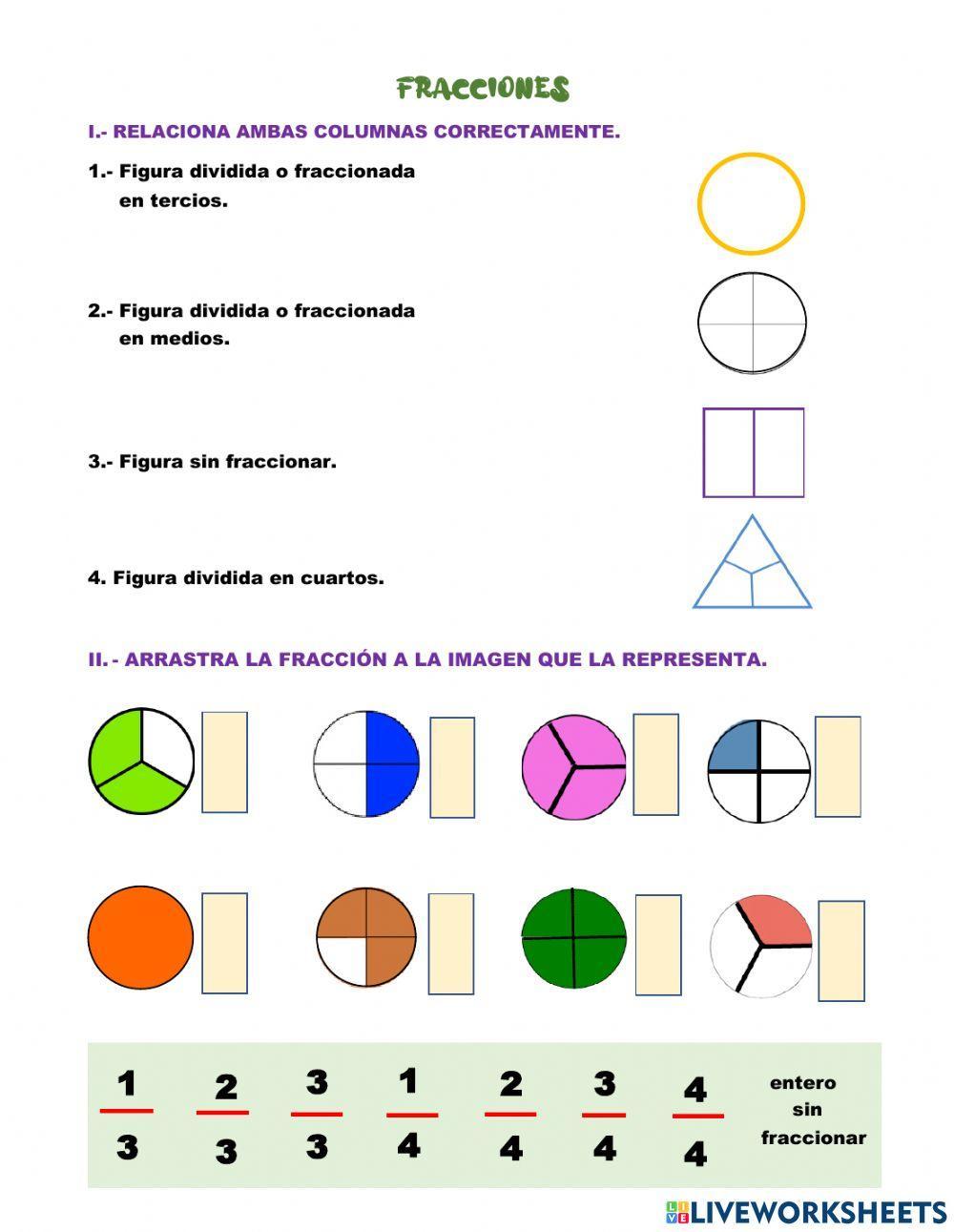 Representación de fracciones