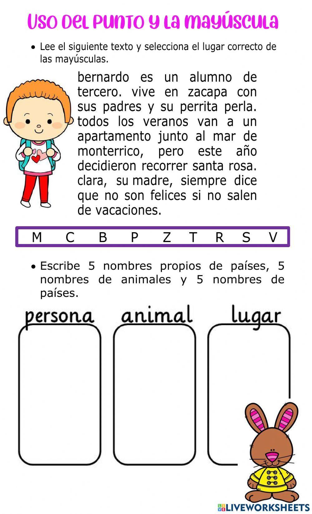 Uso de la mayúsucla