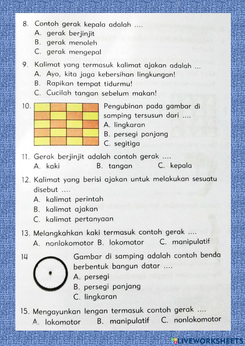 Ulangan Harian Tema 6 Subtema 2