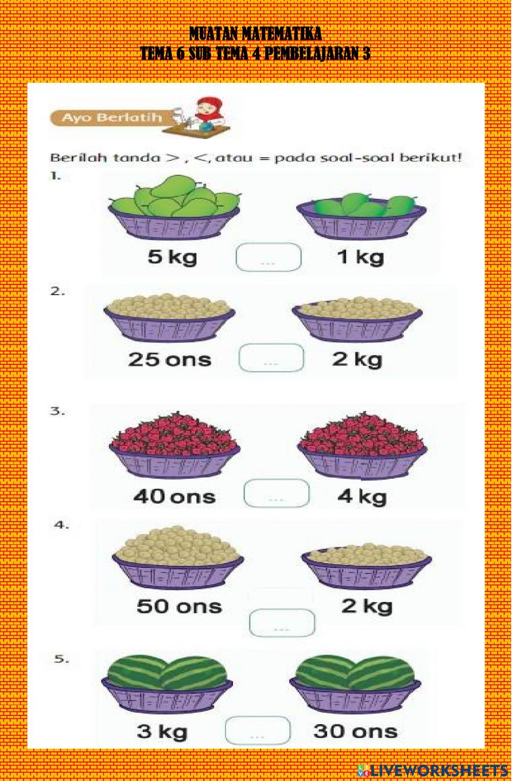 Muatan matematika tema 6 st4 pb3