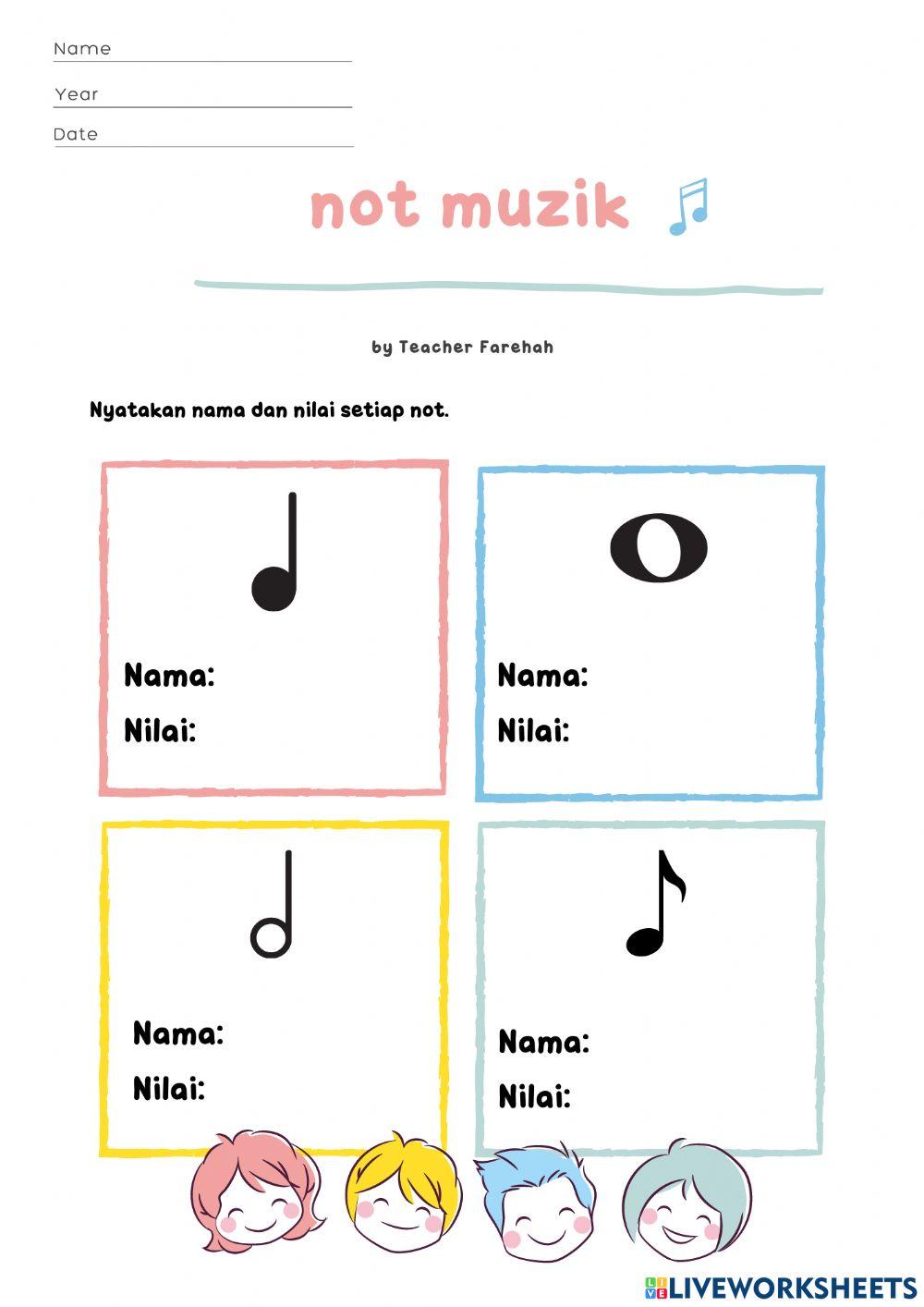 Notasi muzik dan nilai not