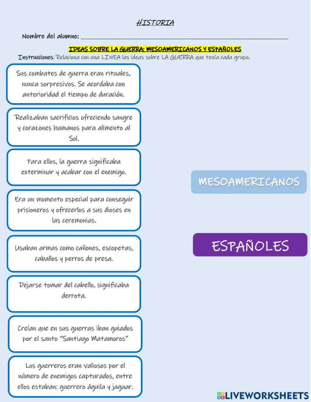 Concepciones de la guerra entre mesoamericanos y españoles