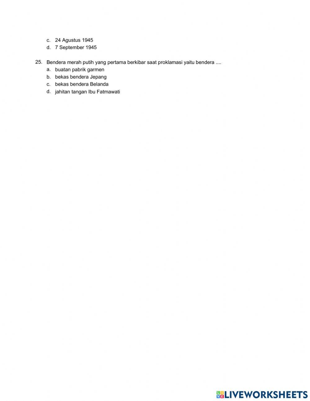 PTS Genap Kelas 6  MI Dempel