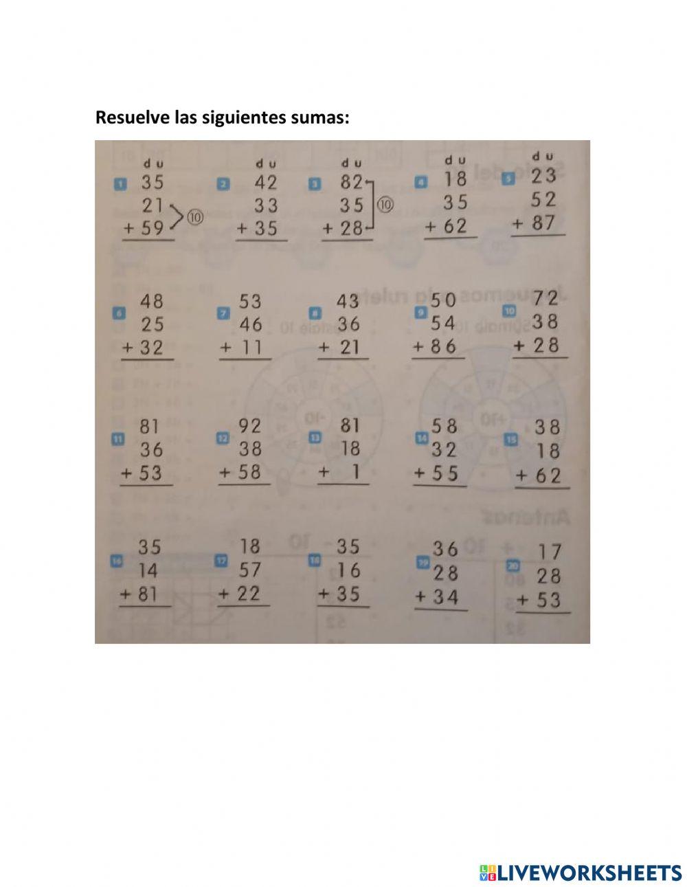 Áreas, perímetros y sumas