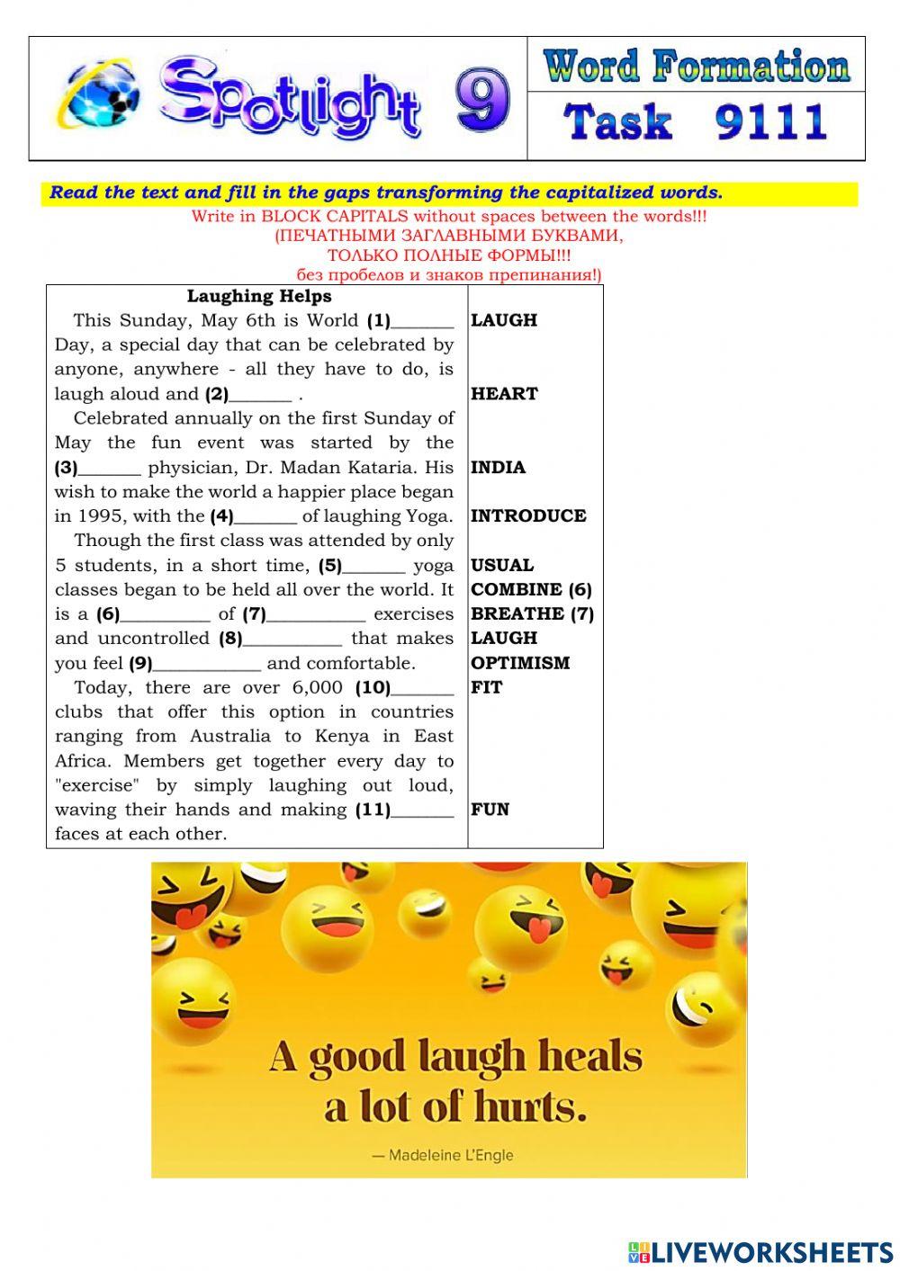 Spotlight 9 Task 9111