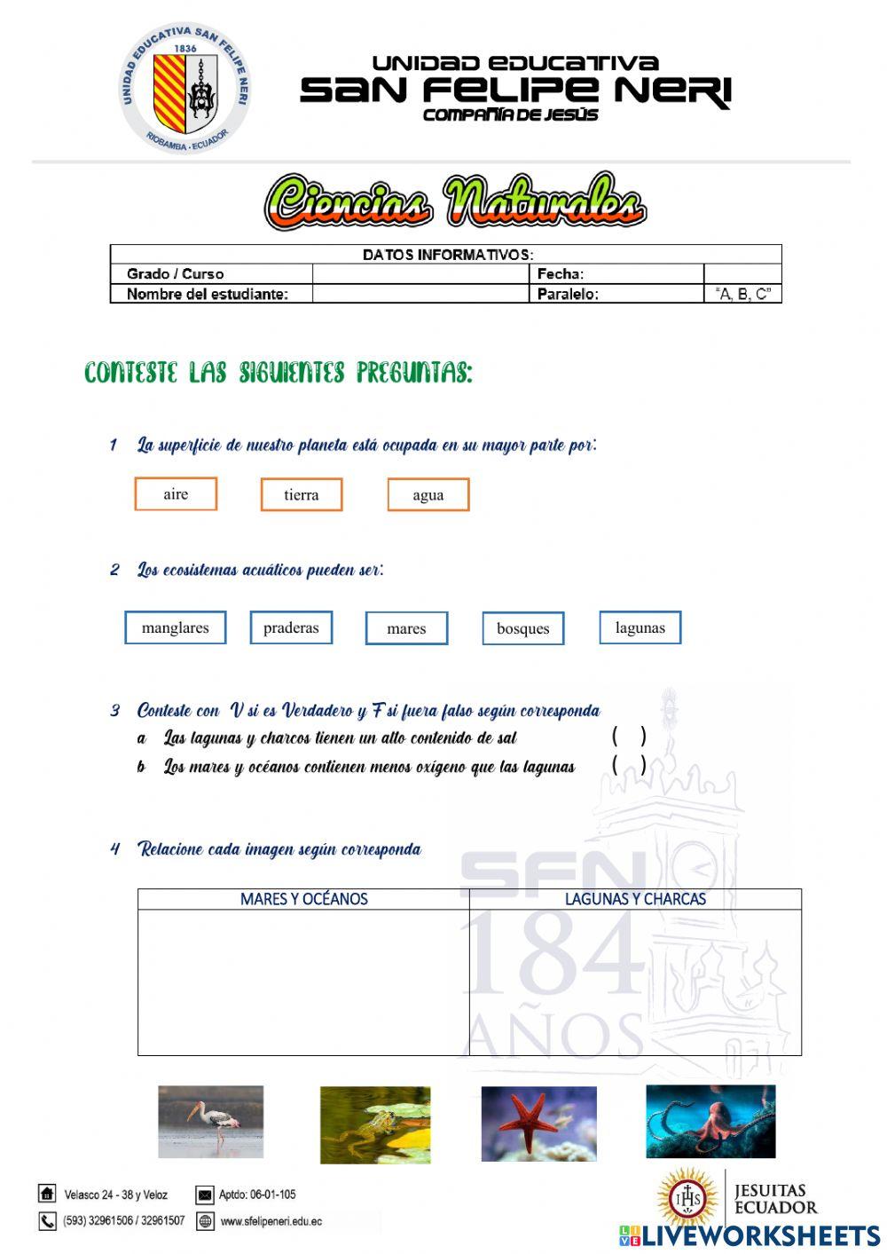 Ecosistemas acuátios