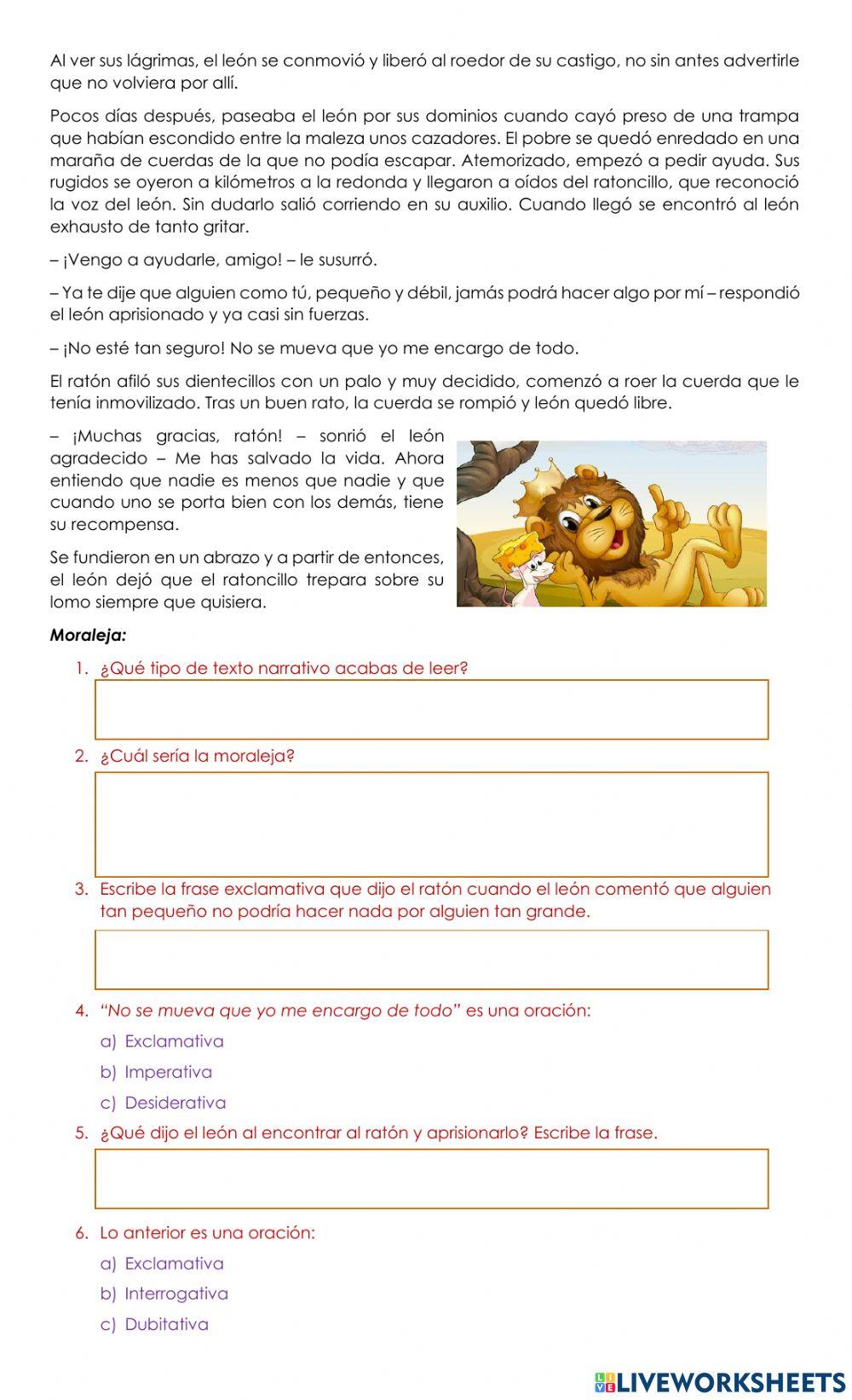 Oraciones de acuerdo con su expresión