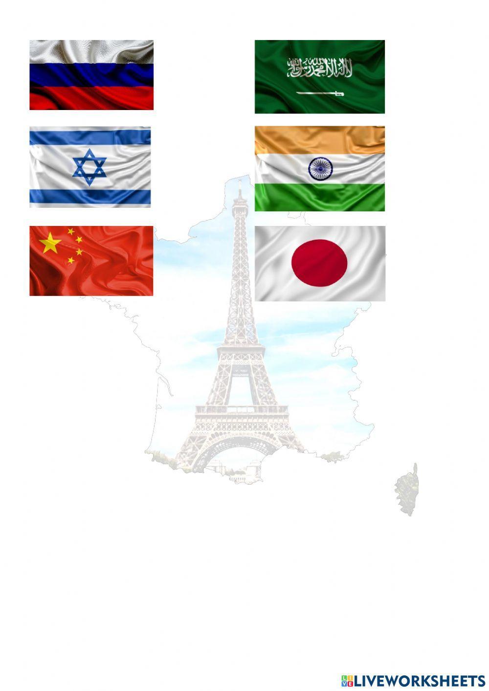 Les drapeaux et les langues