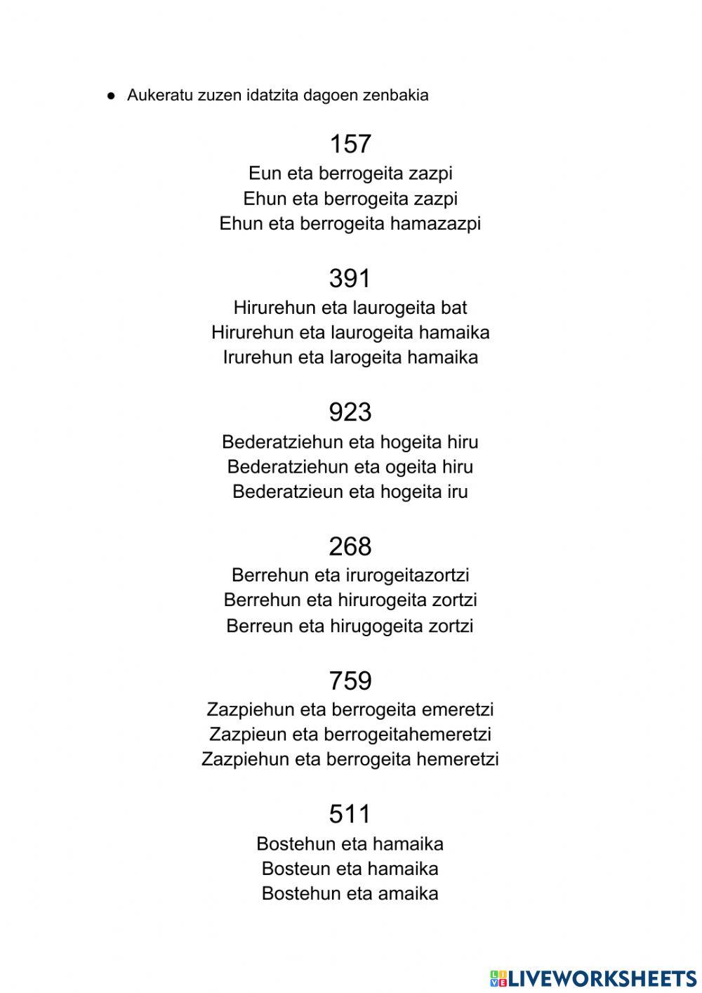 Aukeratu idazkera zuzena