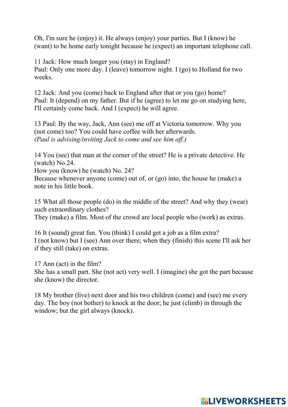 Present simple and continuous thomson czesc 2