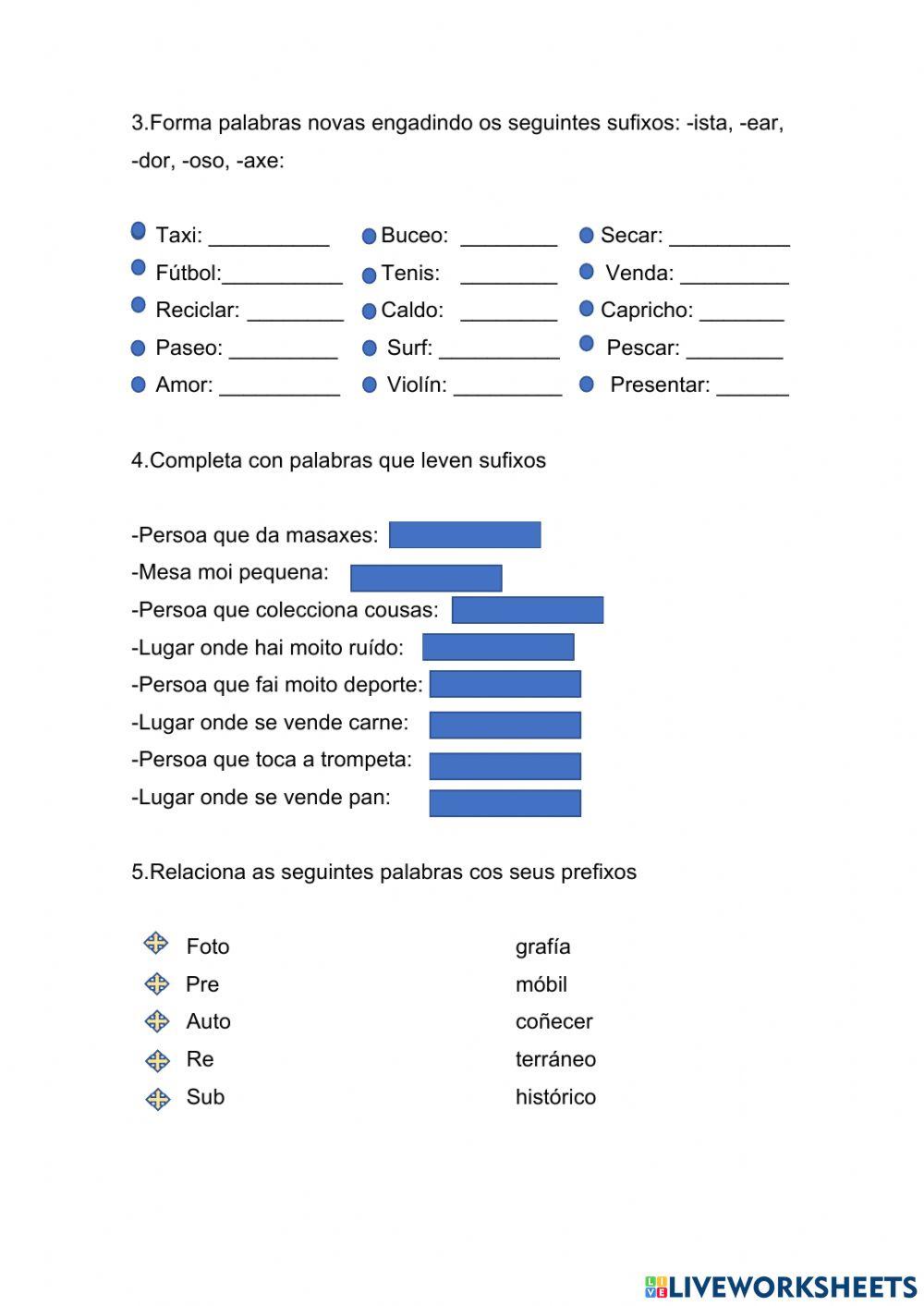 PREFIXOS E SUFIXOS PREFIXOS E SUFIXOS
