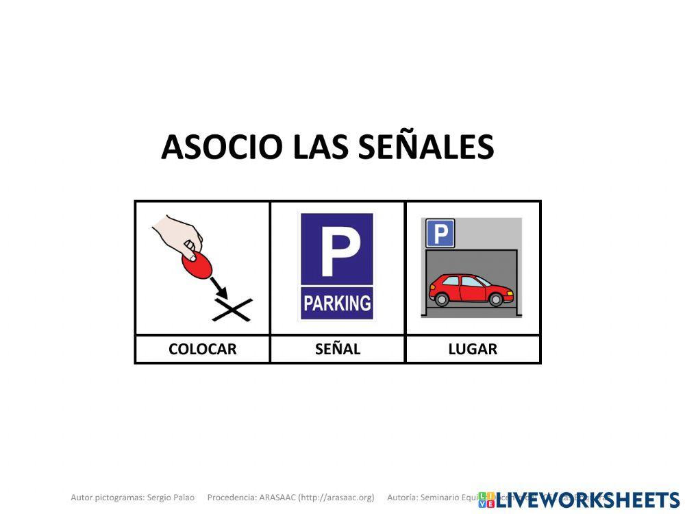 Material Teacch clasificar señales con su lugar