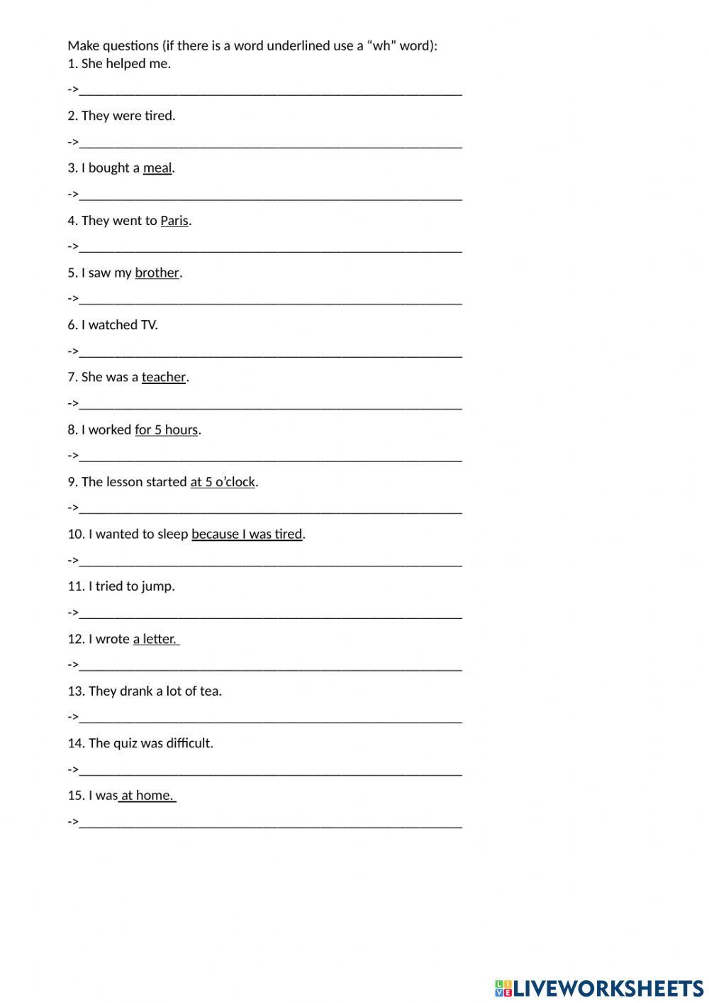 Past simple questions - theory and practice