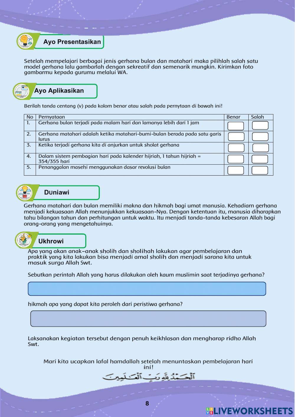 Gerhana Bulan dan Matahari