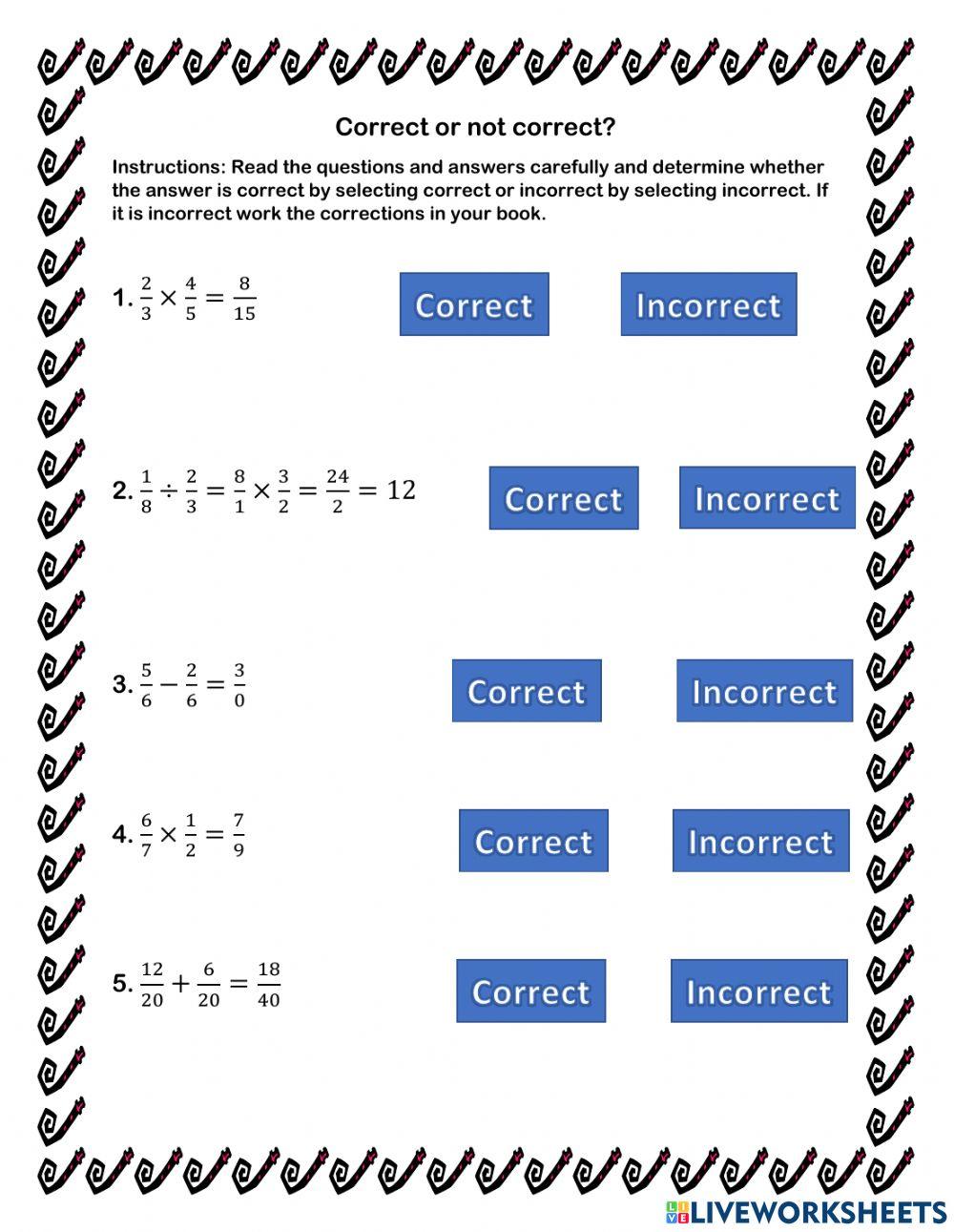 Fractions Process