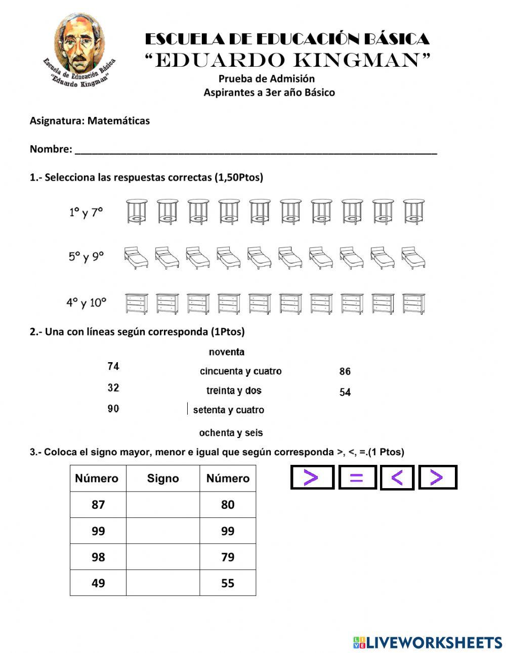 Exámenes de admisión