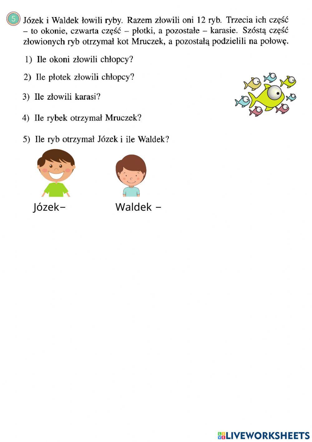 Obliczanie jednej części liczby