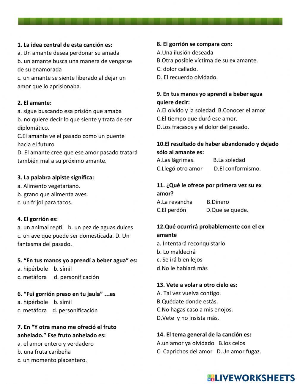 Lo que un dia fue no sera - Lectura interpretativa