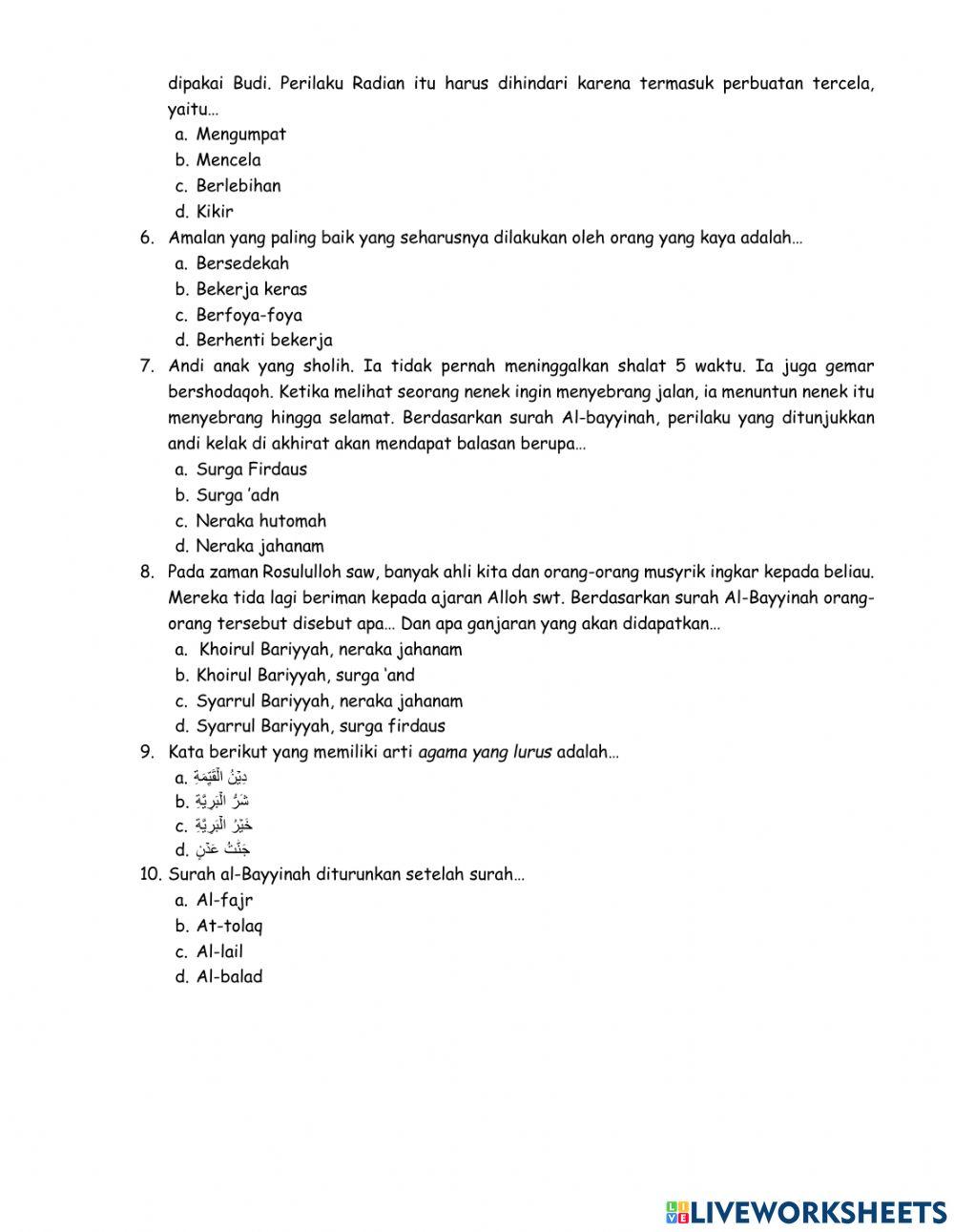 Al-Quran Hadits Kelas 5